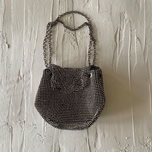 Silver Purse Metallic Small Night Out Shoulder Bag NEW!!